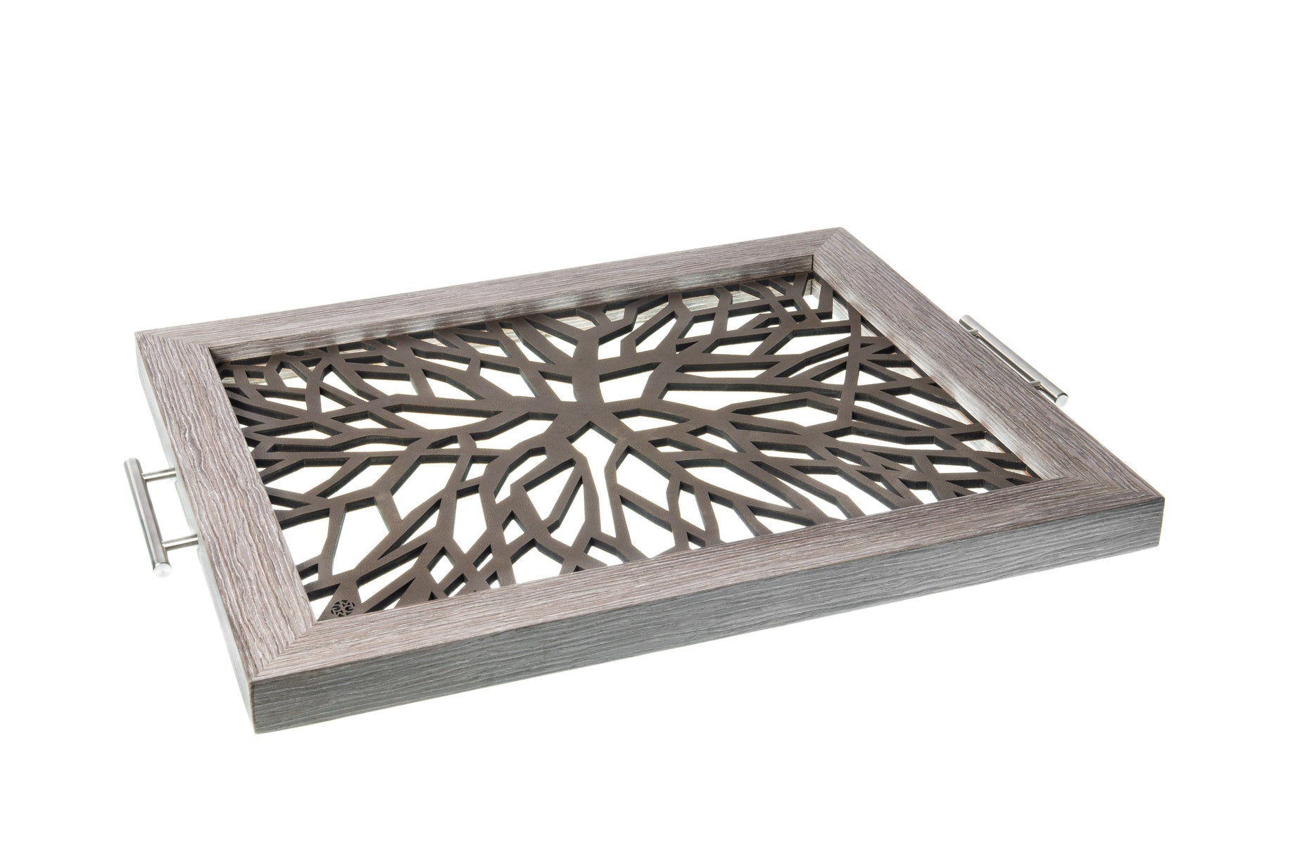 Sinapsis - Bandeja Rectangular Grande / Madera Gris