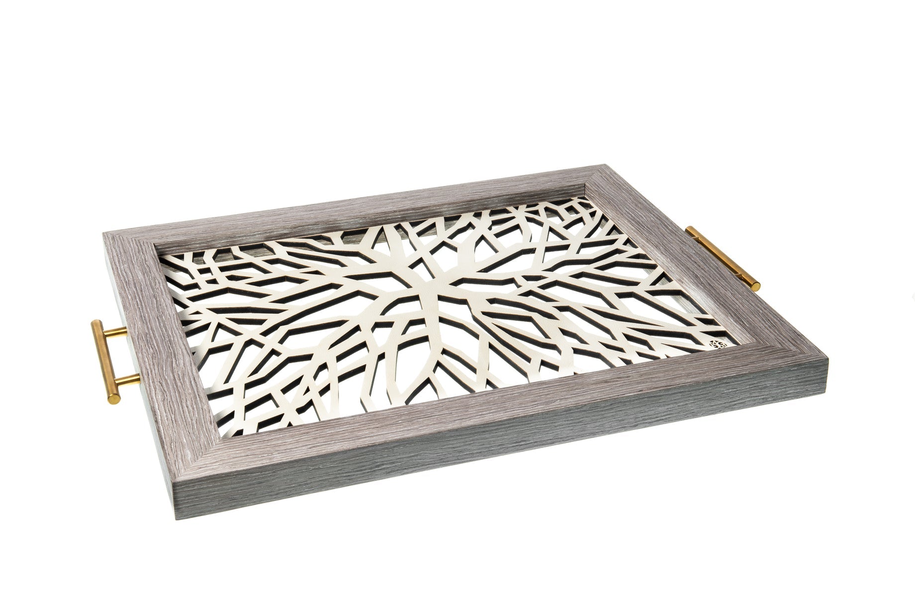 Sinapsis - Bandeja Rectangular Grande / Madera Gris