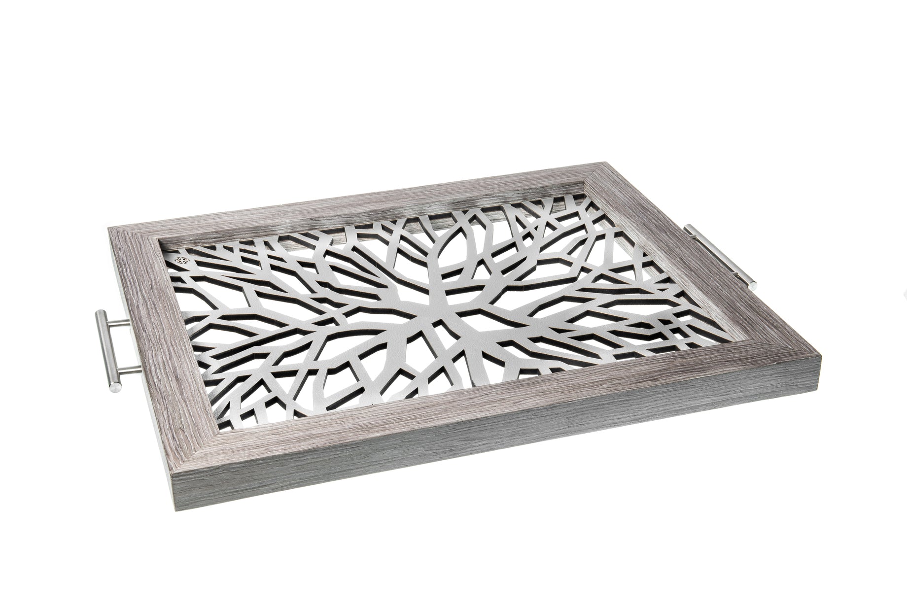 Sinapsis - Bandeja Rectangular Grande / Madera Gris
