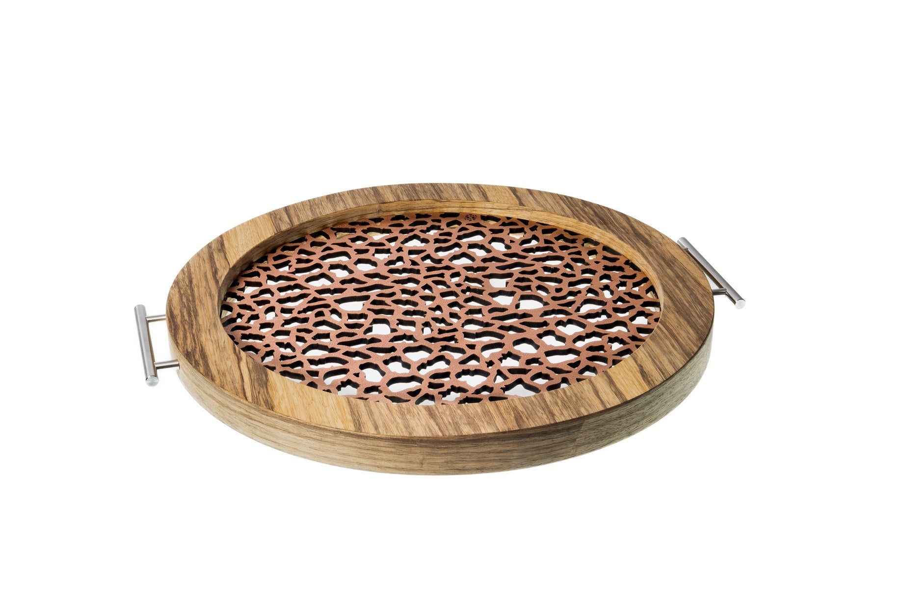Jirafa - Bandeja Redonda Grande / Madera Natural