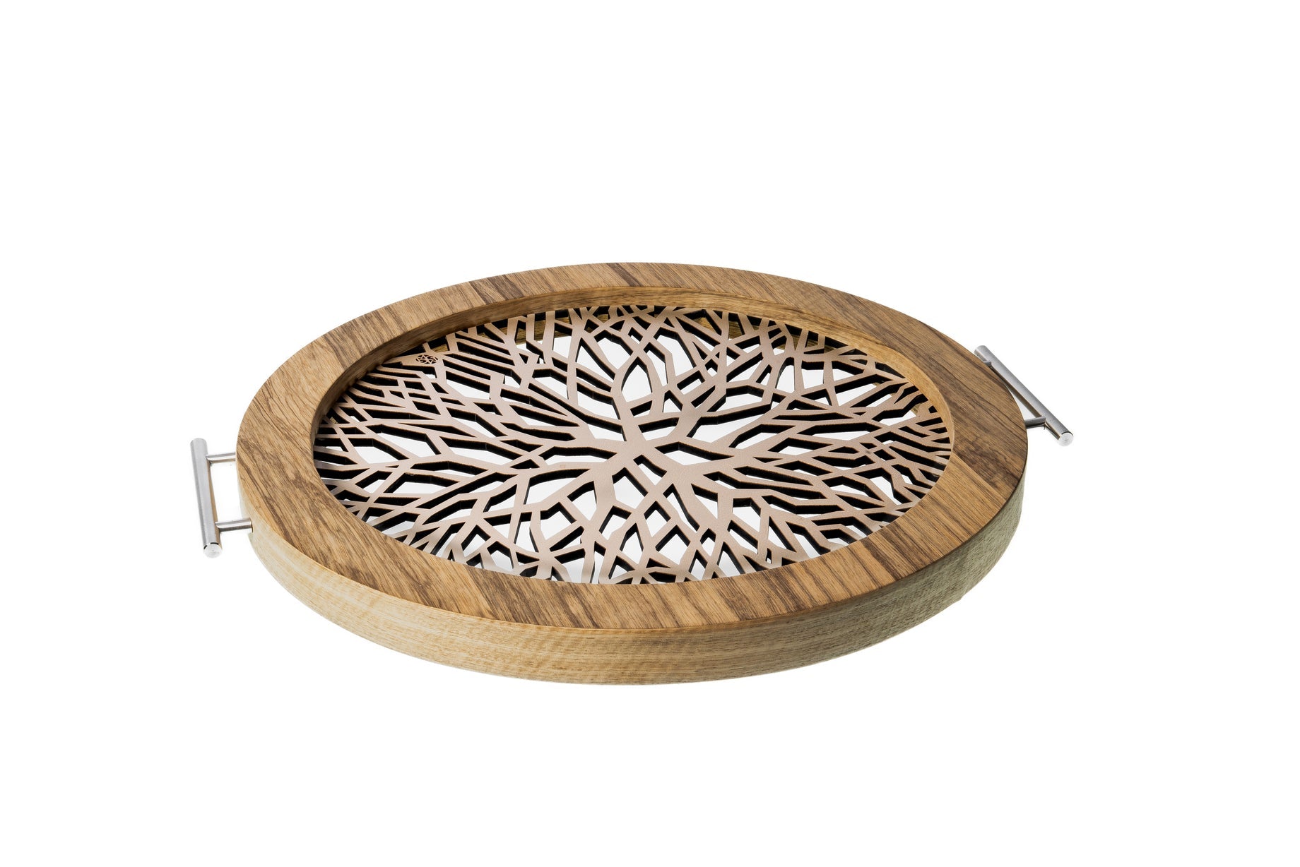 Sinapsis - Bandeja Redonda Grande / Madera Natural