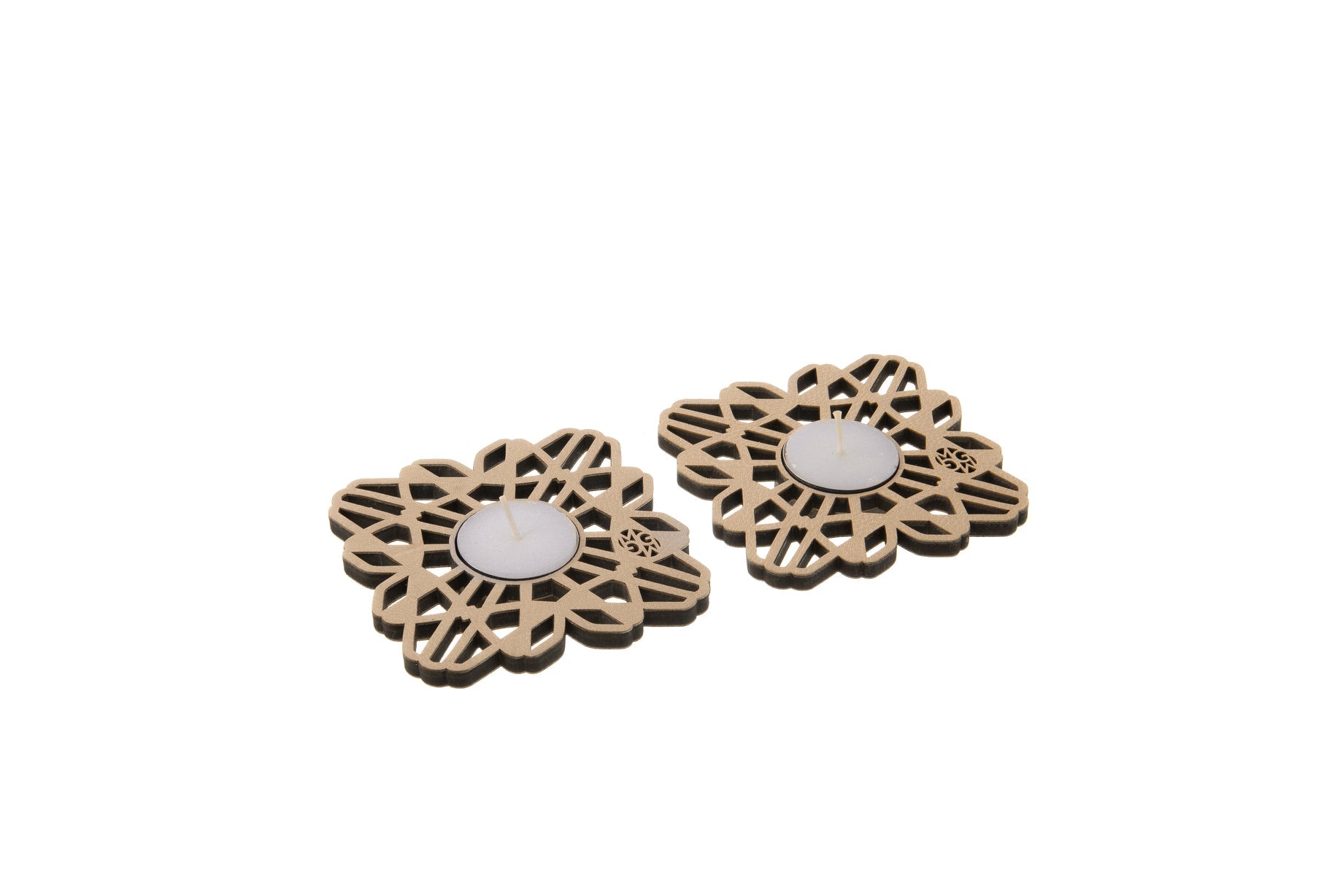 Flor Geo - Candelabro Sencillo Set x2