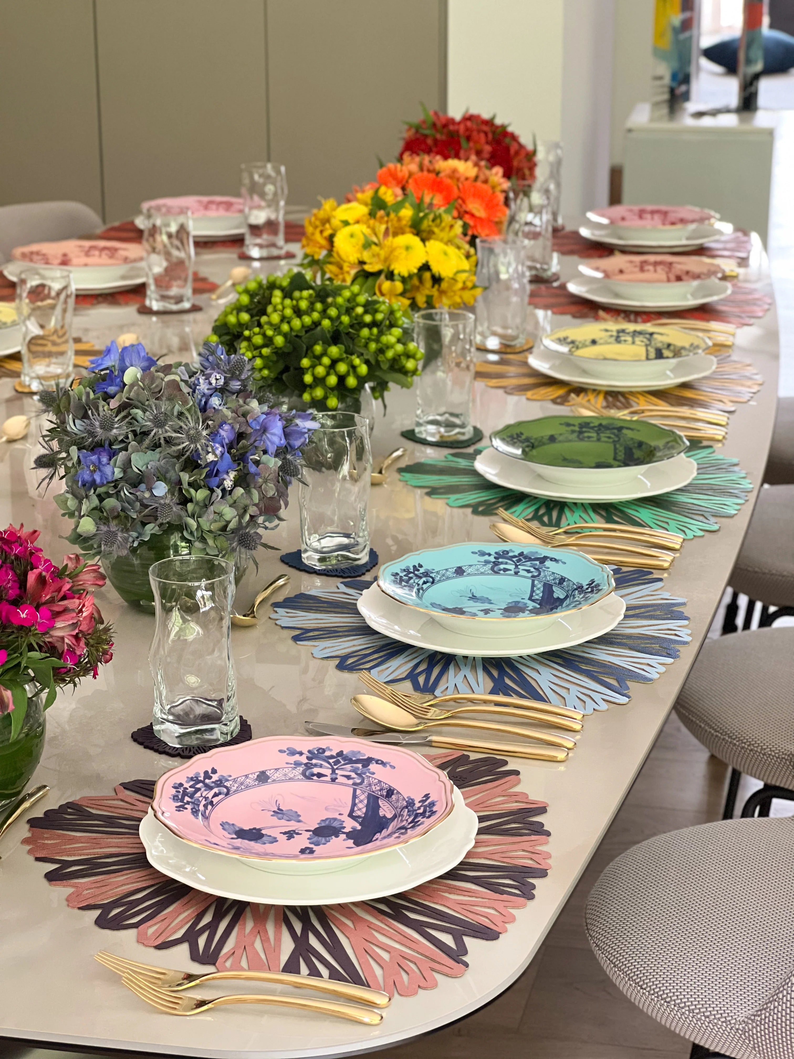 Zafiro Rainbow Collection - Set x6 Individuales en 6 colores