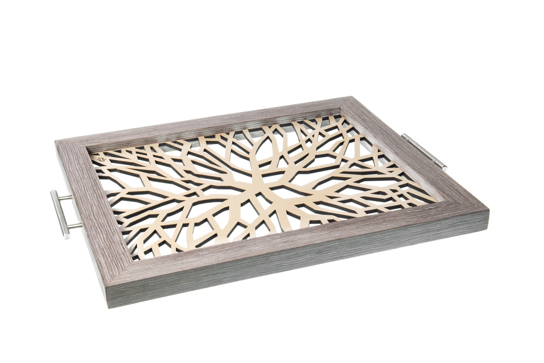 Sinapsis - Bandeja Rectangular Grande / Madera Gris