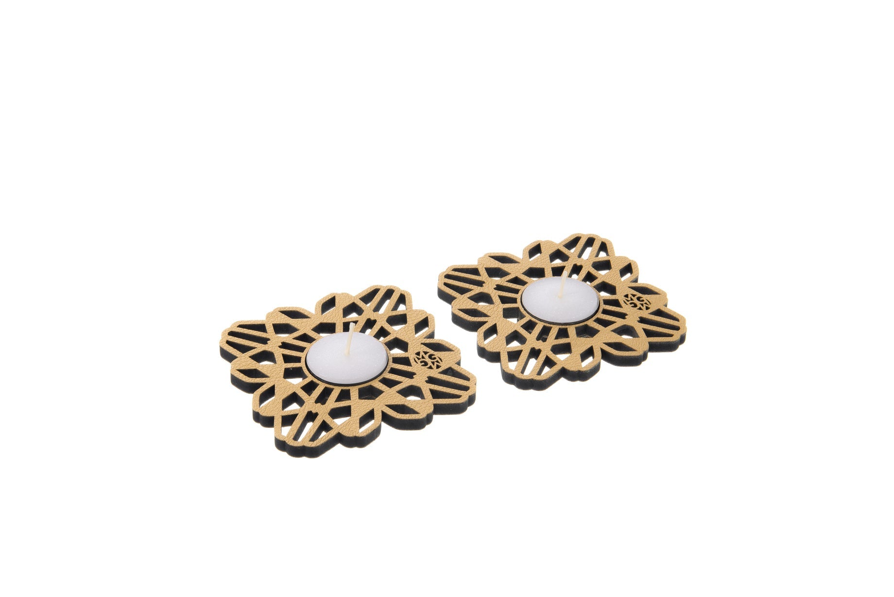 Flor Geo - Candelabro Sencillo Set x2