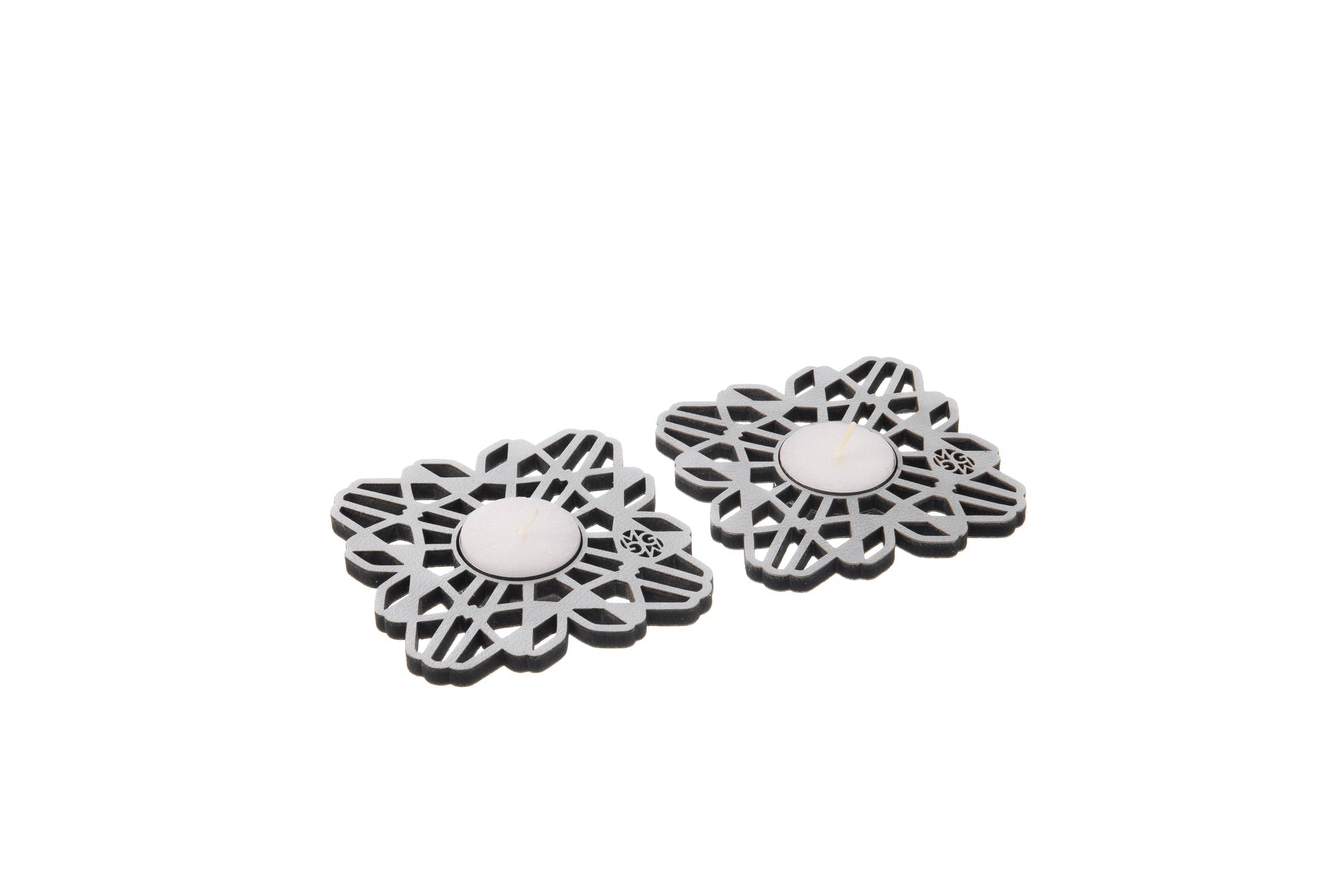 Flor Geo - Candelabro Sencillo Set x2